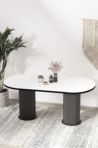 Brita  PTT LAKE MDF BEYAZ AYAKLI 80x140 MUTFAK MASASI YEMEK MASASI